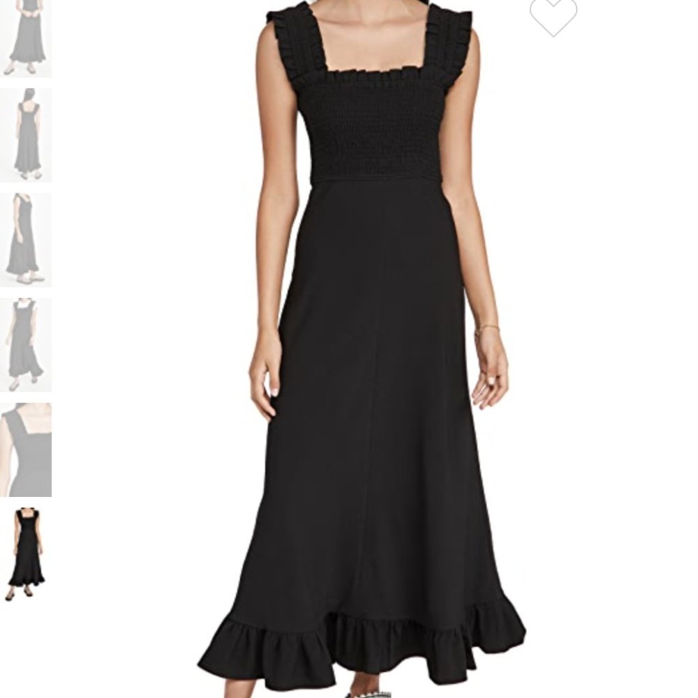 GANNI Heavy Crepe Maxi Dress